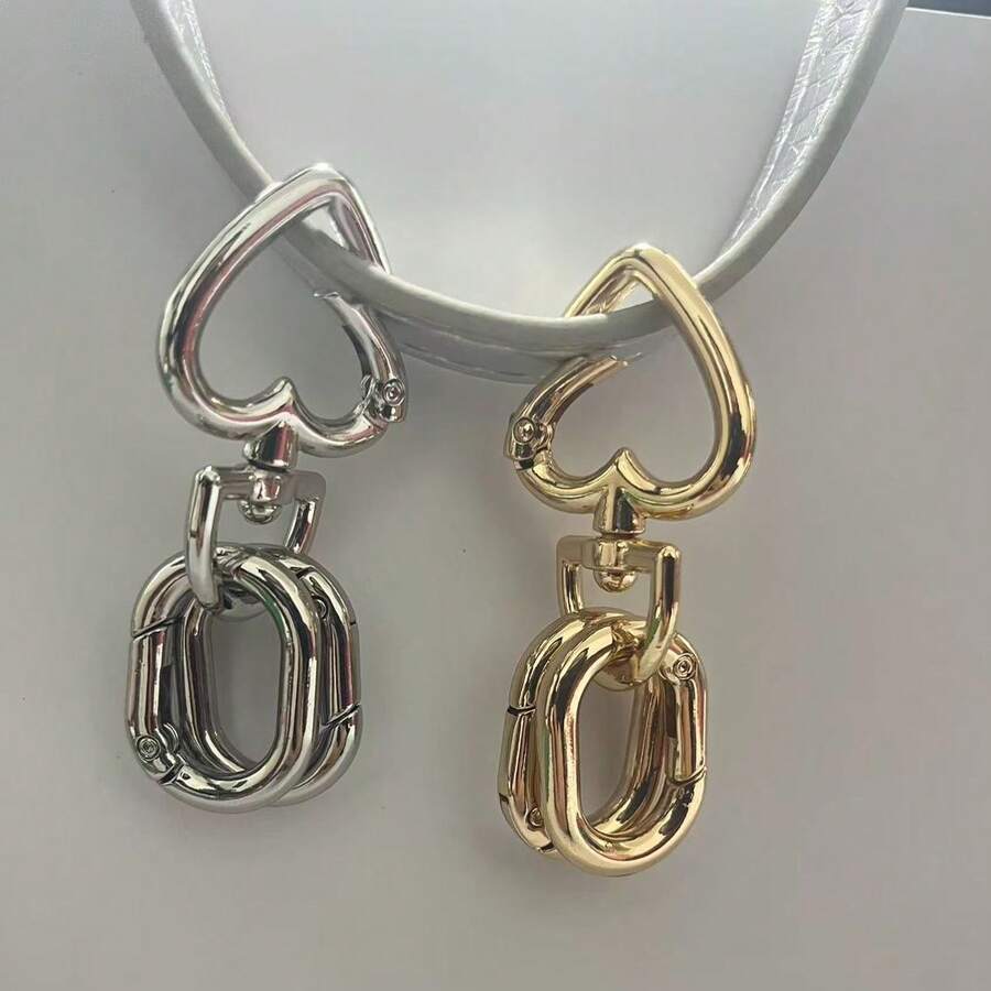 2 PIEZAS Clip giratorio, Ganchos de langosta metálicos, Clip giratorio con anillos para llaves para hacer llaveros, Accesorios de bricolaje para bolsos, regalos de maestros - Multicolor - Ver 1