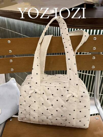 韩式小众设计ins风波点大容量通勤外出日常购物休闲时尚简约返校单肩腋下枕包