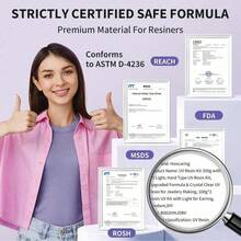 Kit de resina epoxi de 500ml/1000ml, resina epoxi transparente 1:1, autonivelante, sin amarilleo, sin burbujas, set de resina epoxi para mesa de río, apto para manualidades de joyería DIY, recubrimiento, madera, moldes de resina, etc. - Multicolor - Ver 7