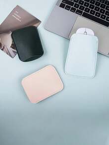 1Pc Mini Simple And Stylish Mouse Case Mouse Pad, Mouse Storage With Convenient And Simple Foreskin, Wireless Mouse Protective Cover, Mouse Accessories, Organizing And Storage Bag Digital Bag Electronic Organizer Holiday Essential Travel Essentials - Multicolor - View 3