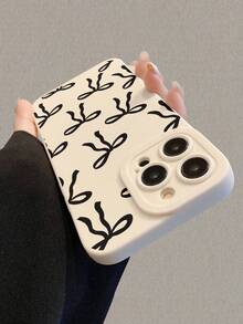 Bow-Knot Minimalist Bow Pattern Perforated Edged Colorful Painted Thick Anti-Drop Painted Phone Case Compatible With IPhone 17pro/17Air /17/17promax16/11/16pro/16plus/16promax/16e/15Promax/13/14/12/XS/XR/7G/8P, Compatible With Samsung Galaxy 11/12Pro/12/12X/13Pro/14Pro/15Pro, Compatible With 10/9/Note9/12c/Note11pro/Note8Pro - Multicolor - View 4