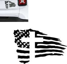 Patriotic Flag & Cross Design Car Decal, 5.1"X7.9" Self-Adhesive Vinyl Bumper Sticker, Universal Auto Decor Accessory, Black - Black - View 1
