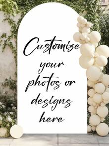 Customized Photo Arch Decor - Professional Custom Printed Arch Background Solution, Suitable For Weddings, Birthdays, Anniversaries, Special Events And Theme Parties. Available In Various Sizes, No Power Required For Setup, Ideal For Event Backdrops, Personalized Party Decorations And Wedding Arrangements. - Multicolor 03 - View 3