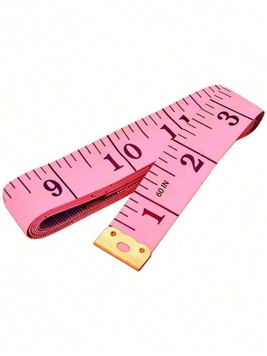 1 Rollo de Cinta Métrica Plástica de 60 Pulgadas, Regla Doméstica Moderna - Multicolor - Ver 1