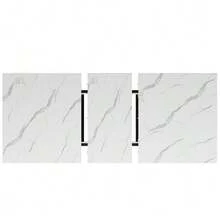 Dining Set (5 Pieces), Extendable Dining Table For 4 People, 140*80 Cm Dining Table With 4 Chairs, Metal Frame, Rectangular Dining Table, Black Velvet Dining Chairs, Dining Set - Black and White 1 - View 5