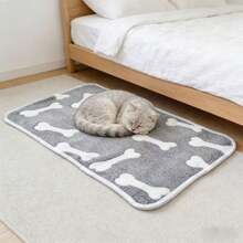 Polyestermaterial, süßes Design, atmungsaktiv, waschbar, verstärktes Haustier-Bett-Pad, geeignet für kleine und mittlere Katzen und Hunde für ganzjährige Nutzung (geeignet für fröhliche Hunde wie Teddybären, nicht geeignet für große Hunde) - Grau - Übersicht 5