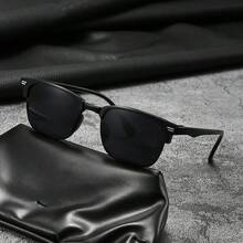 轻盈奢华质感半框时尚眼镜，男士时尚百搭眼镜 - N160 - 查看 8