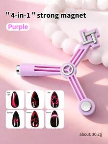 annies 四合一猫眼磁性美甲棒，磁力增强5倍，适用于凝胶指甲油，轻松打造星形/花朵/曲线效果 - 彩色 - 查看 5