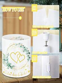 6 pièces/1 pièce Décoration de lanterne de mariage - Porte-bougie romantique avec couronne d'eucalyptus et motif en forme de cœur; Convient pour la fête des mères, le mariage, l'anniversaire, la remise des diplômes, la fête à thème, l'anniversaire de mariage et l'enterrement de vie de jeune fille - Taille unique - Voir 5