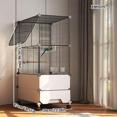 超大型鸟笼，家用鹦鹉笼，适合越冬、别墅饲养，大型金刚鹦鹉和凤头鹦鹉适用，防溅繁殖笼