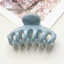 1PC High Quality Plastic Hair Claw Clips, 4inch Strong Hold Nonslip Jaw Clip, Large Marble Hair Barrettes For Thick Thin Hair, French Elegant Fashion Hair Claw, Hair Accessories For Women Girls, For Work Dating Party Daily Use, Holiday Birthday Valentine's Day Mother's Day Gift, Summer Vacation Beach Accessories, Acetate Hair Clamps, Blue Pink White, Hair Clutch Hair Catcher Clip Vacay Hair Clips - Multicolor - View 16