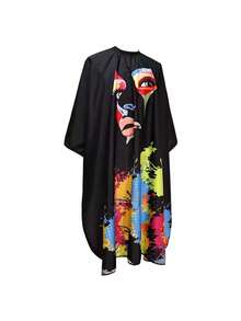 1pc Professional Hairstylist Exclusive Fashion Haircutting Cape, New Design For Women, Waterproof Adjustable Hair Salon Apron (Gift For Her/Him/Romantic/Couple/Valentine's Day/Back To School/Travel Essential/Women's Hair Accessories/Comb/Hairstyling Tools/Hairdryer/Hair/Hairstylist/Salon Products/Hairdryer/Hair/Accessories/Salon Products/Hairstyling Tools) - Multicolor - View 5