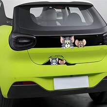Warner Bros 1pc Cartoon Jerry Mouse Car Fuel Tank Sticker, Automotive Exterior Decal For Sun Shade, Anti-Scratch, Applicable To Car Body, Door, Full Wrap, Trunk, Hood, Creative, Perfect Gift For 10 Holidays - A - View 3