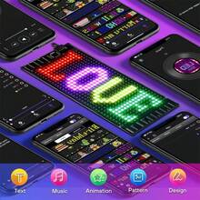 1 Set Pantalla LED flexible para parabrisas de coche, con efecto de ojos de demonio brillantes animados, control por aplicación, alimentado por USB, efectos personalizables, sin batería requerida - A - Ver 3