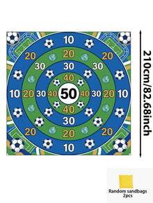 1 Set Fußball-Themen Wurfbeutel Spiel, beinhaltet Fußball, Erdkugel Zielmatratze und 2 Wurfbeutel, hergestellt aus wasserabweisendem Polyesterstoff, tragbar und wiederverwendbar, geeignet für Hinterhof, BBQ-Party, Fußballereignis, Familientreffen und Outdoor-Aktivitäten - Welt - Übersicht 8