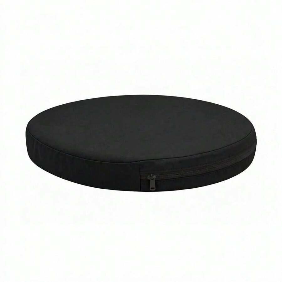 40x40x4 Cm Soft, Fluffy Round Floor And Play Mat (Turkish) - Black - View 1
