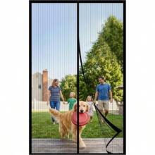 Black Door Mesh Screen 34x82 Inch, Fits 32x80 Standard Door Size, Breathable Bug Mosquito Net Cover For Patio & Sliding Door - 32" X 80" Door (34" X 82" Curtain) + Black - View 1