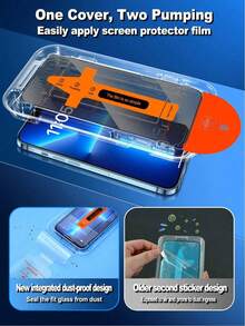 三片装，防尘设计，一键安装，新手也能轻松上手，采用高硬度钢化玻璃材质，厚度适中，兼顾保护性和手感，防窥效果，防指纹，适合长时间游戏或视频播放，屏幕清晰明亮，适合家庭娱乐或户外拍摄，内置减震层，有效减少意外跌落造成的冲击，兼容三星手机 - 黑色 - 查看 10