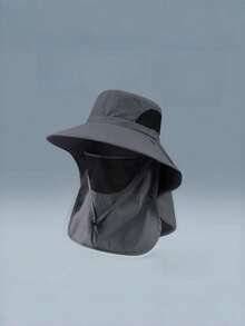 1. Mũ chống nắng mùa hè cho nam, mũ che nắng ngoài trời khi câu cá, mũ bảo vệ mặt khỏi tia UV, 5 cách đội. - mũ xô - Xem 5