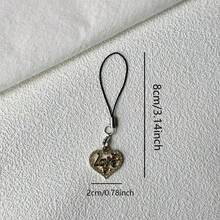 1/2 chiếc mặt dây chuyền hình trái tim sáng bóng, quà tặng tỏ tình chất lượng cao, phụ kiện điện thoại tối giản thanh lịch, thích hợp làm móc khóa, tai nghe, điện thoại thông minh. - Nhiều màu - Xem 3