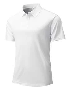 Men's White Sports Polo Shirt, Contrast Collar Trim, Lightweight Athletic Style, Suitable For Work Commute, Outdoor Activities, Business Meetings And More - White - View 4