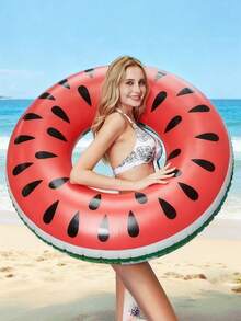 1 pieza Flotador inflable de sandía para adultos - Accesorio divertido para deportes acuáticos, hecho de material PVC, adecuado para actividades acuáticas de verano y fiestas de natación - Multicolor - Ver 7