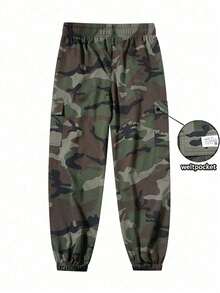 2条装男士迷彩户外宽松薄款抽绳工装裤 - 彩色 - 查看 3