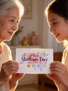 10pcs Watercolor Floral Mother's Day Card, A Folding Table Card With The Message "The Best Mom In The World," A Desktop Decoration With A Blank Inner Page For Personalized Messages. Perfect As A Mother's Day Brunch, Dinner, Table Decoration, Birthday Gift, Anniversary Gift, And A Way To Express Gratitude To Mom. - Style A - View 6