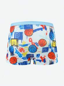 5条装男童足球印花三角裤，柔软舒适 - 彩色 - 查看 3