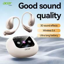 Acer 宏碁 OHR549 挂机式无线蓝牙耳机，全新触控充电盒，20 小时待机，零漏音通话降噪，5.4 芯片稳定低功耗，兼容笔记本电脑和手机 - 查看 5