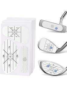 Bộ 10 nhãn dán điểm tiếp xúc gậy golf, bộ nhãn dán điểm tiếp xúc gậy golf 3 trong 1, công cụ tự học xác định điểm tiếp xúc lý tưởng và phân tích tính nhất quán, nhãn dán điểm tiếp xúc gậy golf, giải pháp cải thiện độ chính xác và khoảng cách cú đánh golf. - Nhiều màu - Xem 3