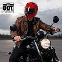 Motorcycle Helmets - Red - View 3