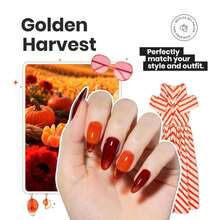 Beetles Spring Nail Polish Set - Golden Harvest 6 Colors Quick Drying Long-Lasting Burgundy Red Brown Jelly Glitter Spring Nail Polish For DIY At-Home Manicure Spring Gift For Women - ColorT - 查看 3