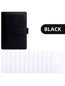 Sổ tay quản lý ngân sách A6, bìa da PU mềm mại kèm 12 phong bì zip A6, sổ lập kế hoạch ngân sách để quản lý chi tiêu và tiết kiệm. - Nhiều màu - Xem 12