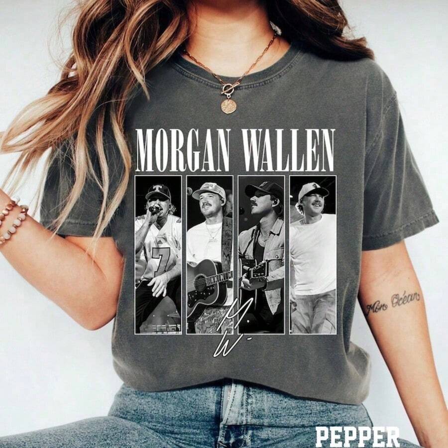 Colors Wallen Shirt Wallen Still The Problem Tour 2026 Shirt Wallen - 黑色 - 查看 1