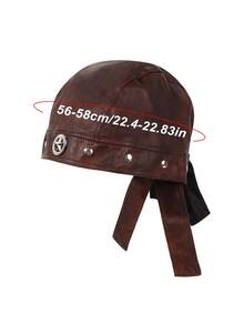 BREITER 1 chiếc mũ cướp biển phong cách Punk Rock Hip Hop với huy hiệu kim loại, thích hợp cho mặc hàng ngày, chụp ảnh và du lịch. - Mũ cướp biển - Xem 6