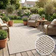 Thảm trải sàn giả sợi sisal – Màu xám, thiết kế trừu tượng hiện đại, dệt mật độ cao, chống trơn trượt, thích hợp cho phòng khách, phòng ngủ và ban công | Chống thấm nước và dễ vệ sinh. - sợi raffia đen kiểu hiện đại - Xem 6