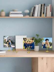 10pcs Graduation Cap Table Number Holders, Graduation Cap Display Clips, Multifunctional Gold Graduation Cap Name Card Holders And Memo Clips, Suitable For Graduation Party, Wedding, Birthday Party - Multifunctional Photo/Image/Business Card Desktop Display Stand With Stable Base, Elegant Cap-Shaped Central Decoration Suitable For Desktops - A - View 8