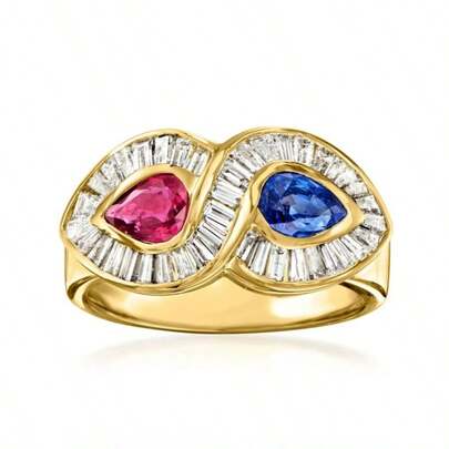 Elegant Multicolor Women's Synthetic Cubic Zirconia Ring - Fashionable Copper Band Inlaid With Sparkling Synthetic Gemstones, Suitable For Daily Wear Or Gifting, Versatile Jewelry