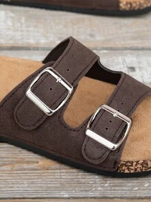 Dép xăng đan hở mũi kiểu retro thoáng khí dành cho nữ, dép lê thoải mái, chống trượt, bền chắc, giày dép mùa hè dành cho nữ. - Nâu đậm 1 - Xem 8