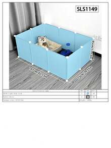 Lồng chó cỡ trung bình gấp gọn dùng trong nhà, có kèm nhà vệ sinh, hàng rào chắn cho chó cưng trong nhà. - Nhiều màu - Xem 14