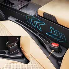 2 Stücke Auto Sitz Lücke Füller Organizer, Auto Sitz Aufbewahrung, Anti-Rutsch Anti-Leck Auto Aufbewahrungsorganizer, Universelles Auto Zubehör, kann Handy, Schlüssel, Karten aufbewahren. - Staufach zwischen Sitz und Sitz - Übersicht 5