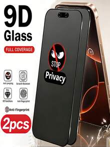 Bộ 2 miếng dán màn hình cường lực bảo vệ toàn màn hình, tương thích với iPhone 17 Pro Max/17 Air/16 Pro Max/17/16/15/14/13/12/11/16e/Pro Max/Plus/Mini/X/XR/XS Max, độ cứng 9H, chống trầy xước, hiệu ứng đảo động. - màu đen - Xem 31