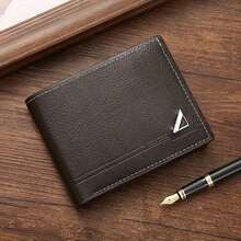 Bolso De Hombre,A Stylish, Large-Capacity Horizontal Wallet, Tan Purse,Suitable For Young Men, Purses,Bags And Purses,Featuring A Short Wallet, Ideal For Both Business And Casual Use, Made Of Soft Faux Leather. - 咖啡棕 - 查看 11