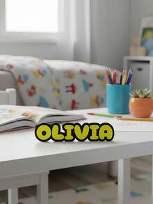 COMMERCIAL LICENSE | Free Standing Nameplate STL File | 3D Print Desk Name Plate | Personalized Name Sign | Digital Download - Multicolor - View 9