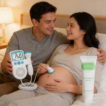 Baby Heart Detection Monitor For Pregnancy With Gel, High Sensitivity Large Display, Home Use, Thoughtful Gift For New Parents - Green - View 4
