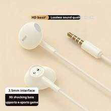 Wired Earphones, Semi-In-Ear Design, Compatible With Smartphones And Computers, Suitable For Gaming, Live Streaming And Karaoke, Built-In Remote Control And Microphone, HD Call, Hi-Fi Bass Sound Quality, Suitable For Sports Like Running And Skipping, Fashionable Appearance, Universal 3.5mm And Type-C Interface, Suitable As High-End Gift For Friends, Cool Gaming Earphone Gift - Blue - View 11