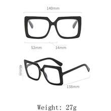 1pc Women's Fashion Oversized Square Minimalist Eyeglasses, Flattering And Stylish - Black - View 4