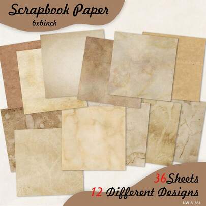 36 Sheets Scrapbook Paper Pad, 6* 6'', 16 Different Designs, DIY Decorative Background Card Making Supplies, Diary Scrapbooking Supplies Kit Aesthetic Decorative Gift Wrapping - Colorful Fragrant Flowers