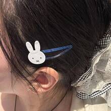 MIFFY 一套/4个可爱米菲卡通发圈发夹甜美刘海夹侧夹女孩生日礼物 - 彩色 - 查看 4